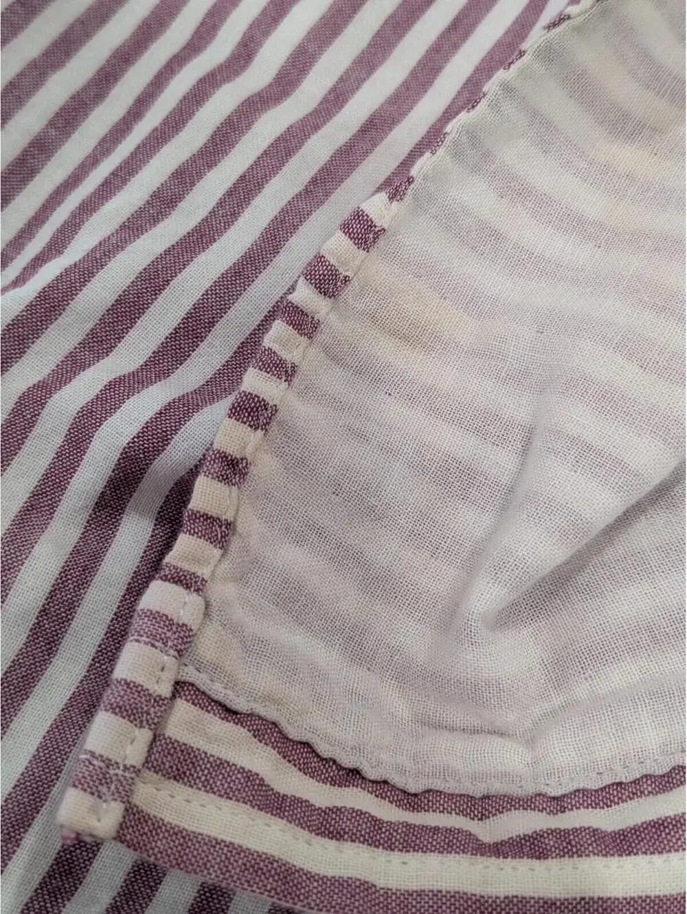Banana Republic Men's Untucked Slim Fit Button Down Shirt Pink White Stripe XL